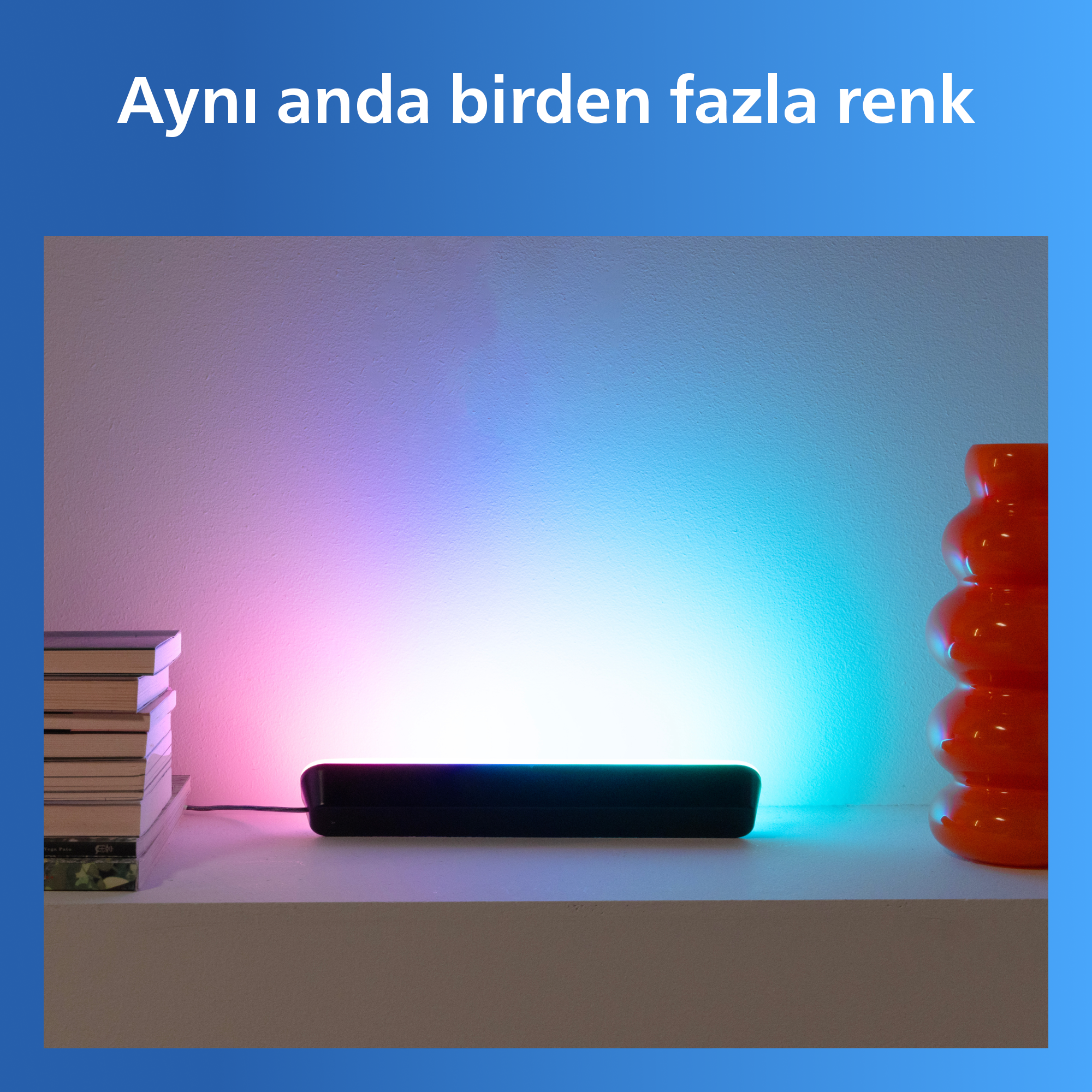 Philips Smart Lighting RGBIC Işık Barı 30 cm - Google Home, Alexa, HomeKit ve Matter uyumlu