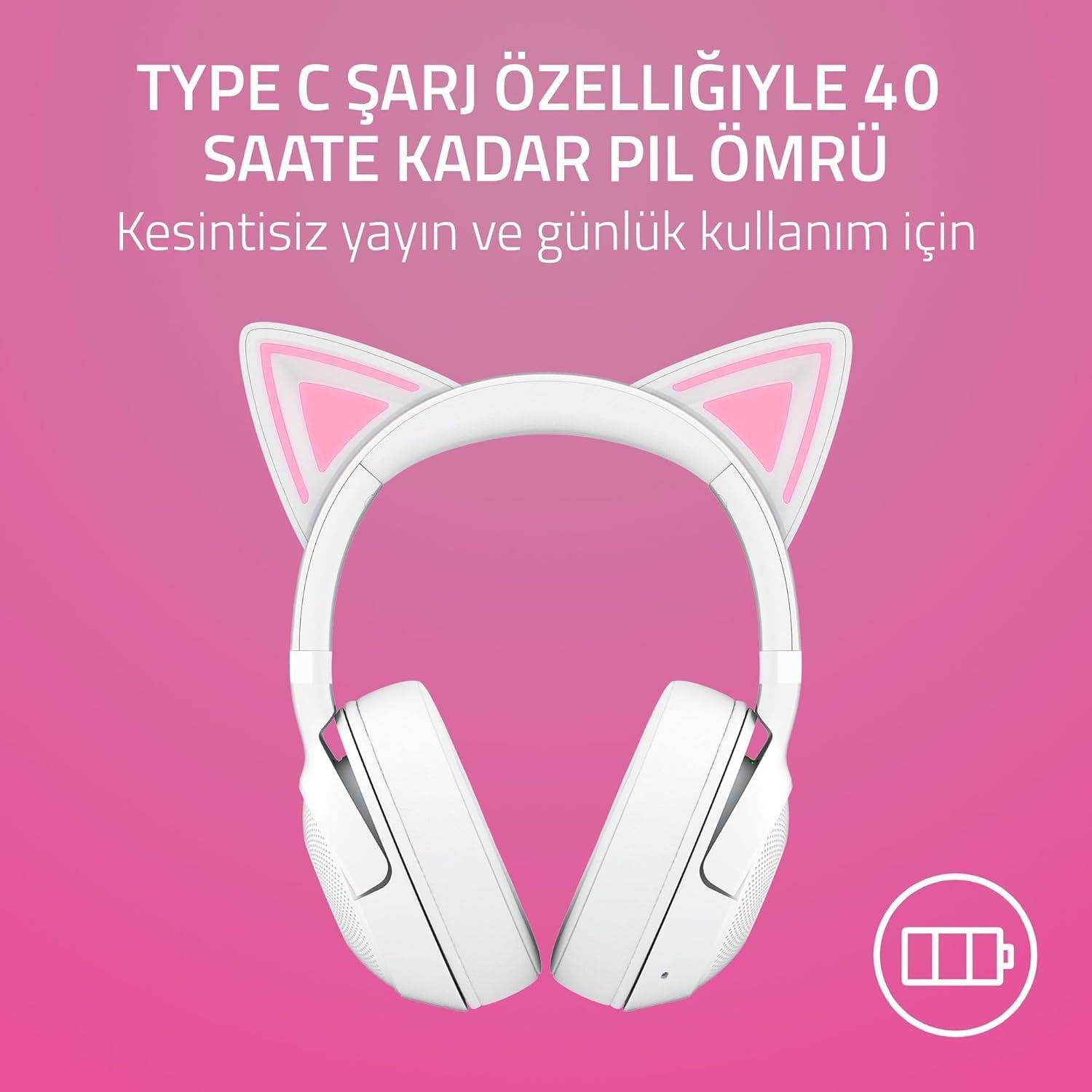 Razer Kraken Kitty V2 Bluetooth Kulaklık Beyaz RZ04-04860600-R3M1