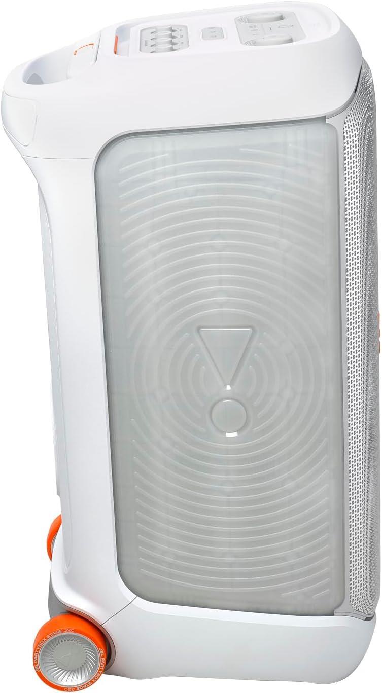 JBL Partybox Stage320 Beyaz Bluetooth Hoparlör ve 2'li Partybox Mikrofon