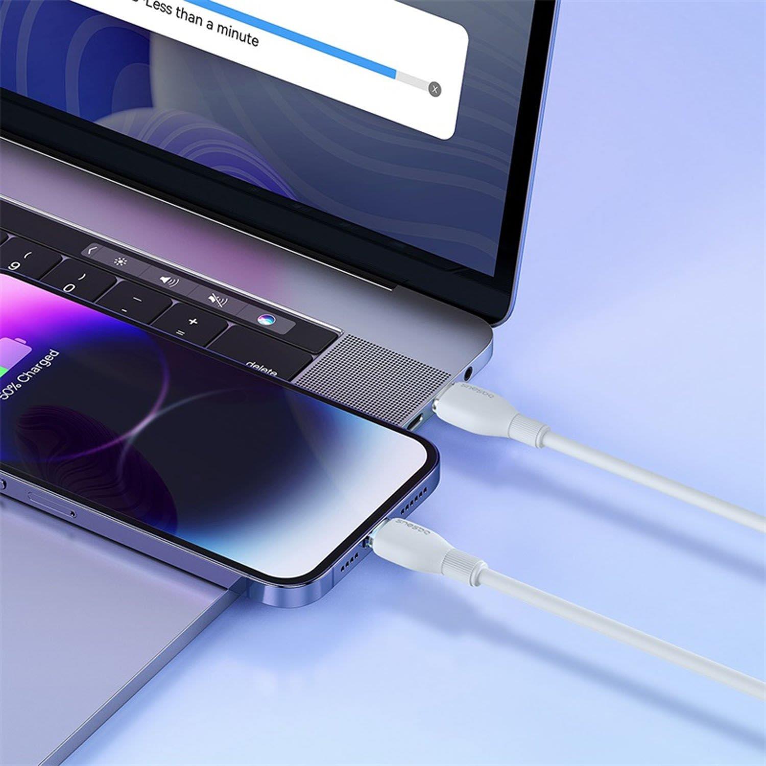 Baseus Pudding Hızlı Şarj Özellikli Type-C to Lightning 20W Kablo 1.2 M Beyaz

