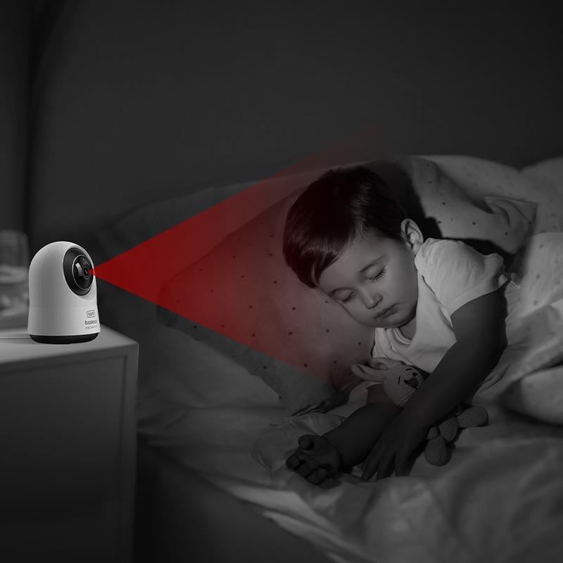 Baseus Security P1 Pro Indoor 3K  Wi-Fi Güvenlik Kamerası , AI Algılama, 360° Pan, Gece Görüşü Alexa ve Google uyumlu