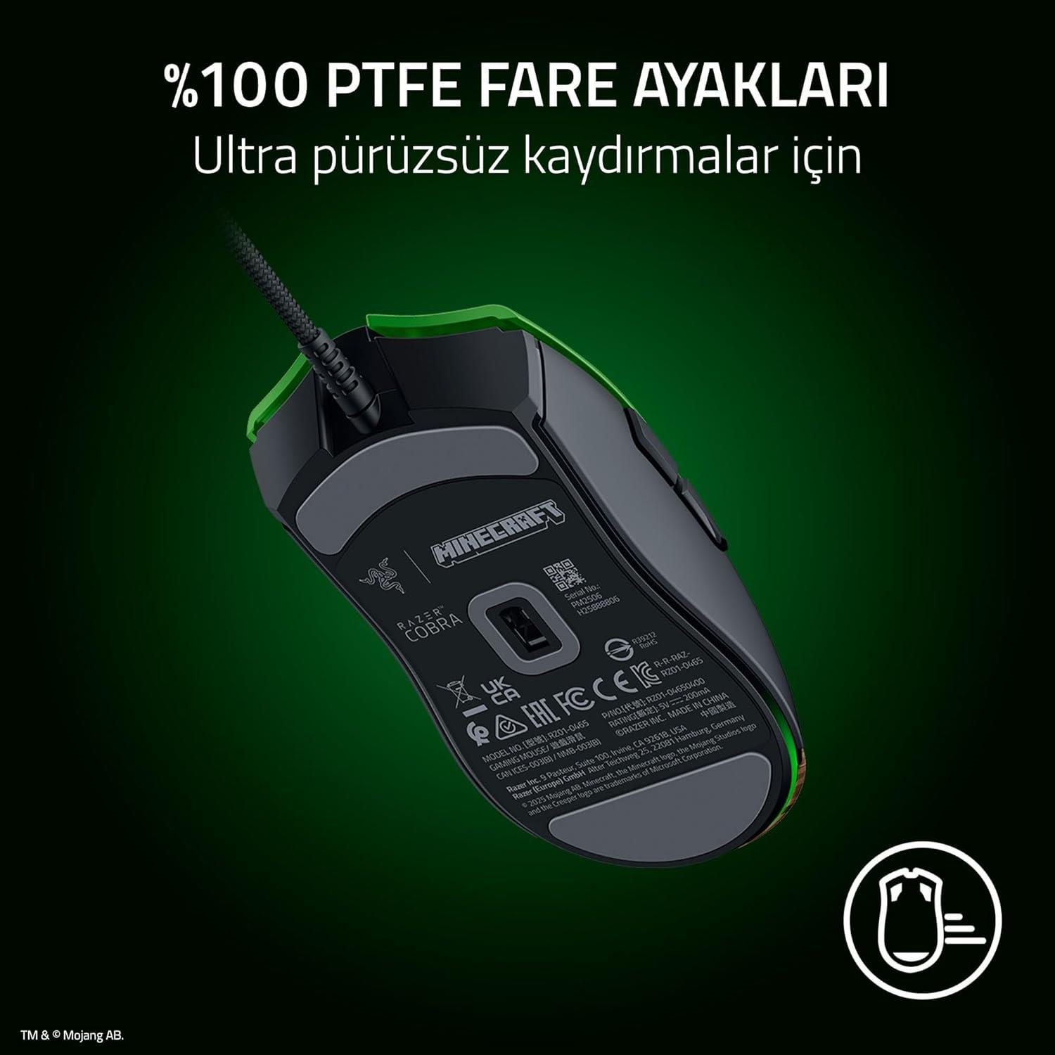 Razer Cobra Kablolu Mouse Minecraft Edition RZ01-04650200-R3M1