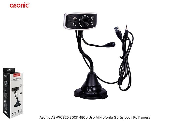 Asonic AS-WC825 300K 480p Usb Mikrofonlu Görüş Ledli Pc Kamera