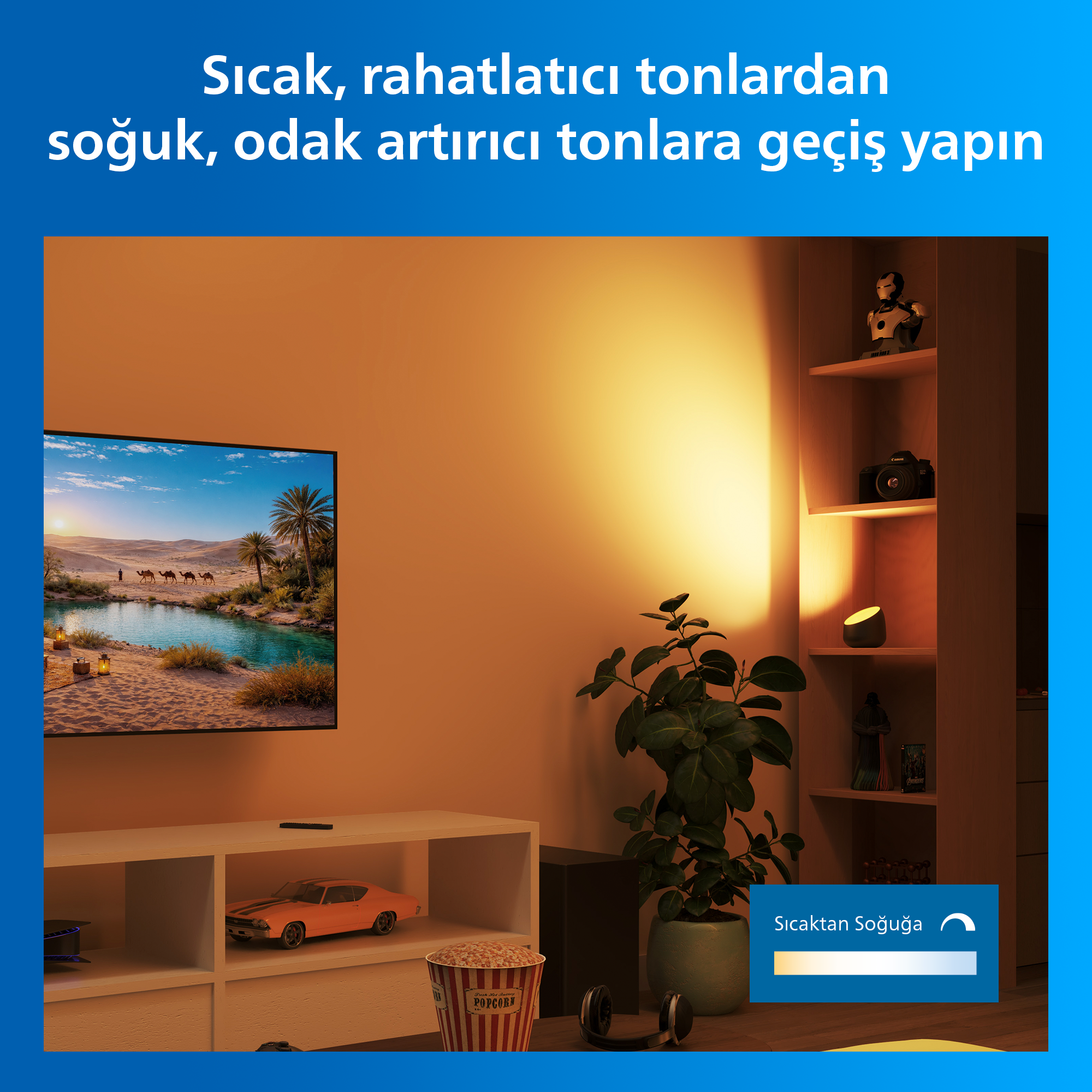 Philips Smart Lighting Squire Lite Akıllı Masa Lambası - Siyah - Google Home, Alexa, HomeKit ve Matter uyumlu