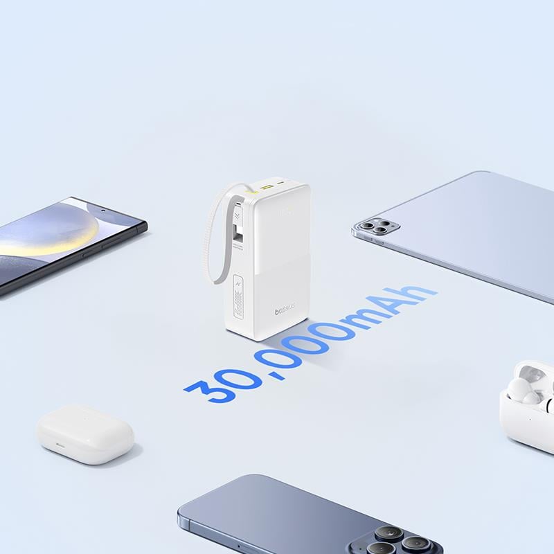 Baseus EnerFill FC51 Bipow 2 Pro Powerbank 30.000 mAh 22.5W - Beyaz