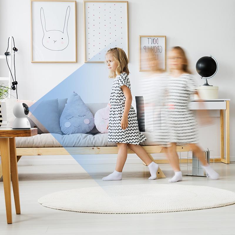 Baseus Security P1 Pro Indoor 3K Wi-Fi Güvenlik Kamerası AI Algılama, 360° Pan, Gece Görüşü Google ve Alexa uyumlu