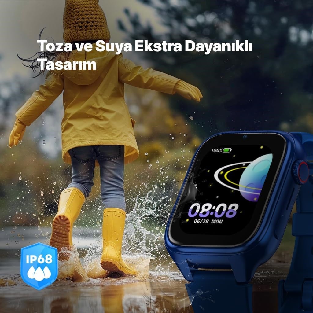 Ttec Kidi GPS 4G Sim Kartlı Akıllı Çocuk Saati Okyanus Laciverti 2KSW02