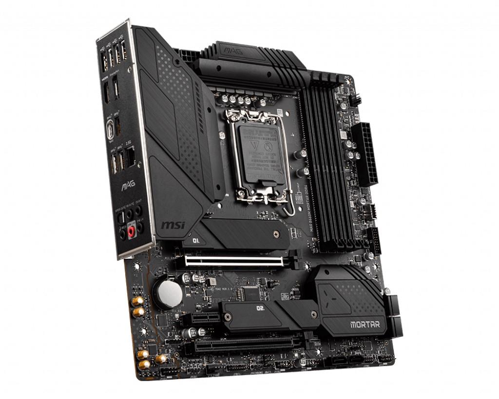 MSI MAG B660M MORTAR DDR4 SOKET 1700 DDR4 4800 (OC) HDMIDP PCI-E GEN 4 M.2 USB3.2 1X 2.5G LAN MATX