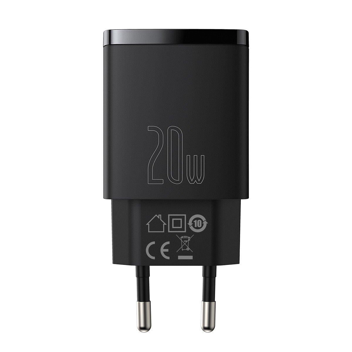 Baseus Compact QC 20W Şarj Cihazı, CCXJ-B01 Siyah
