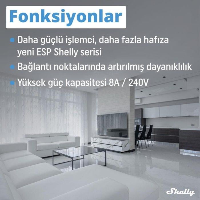 Shelly 1PM Mini Gen3 Enerji Ölçer Röle