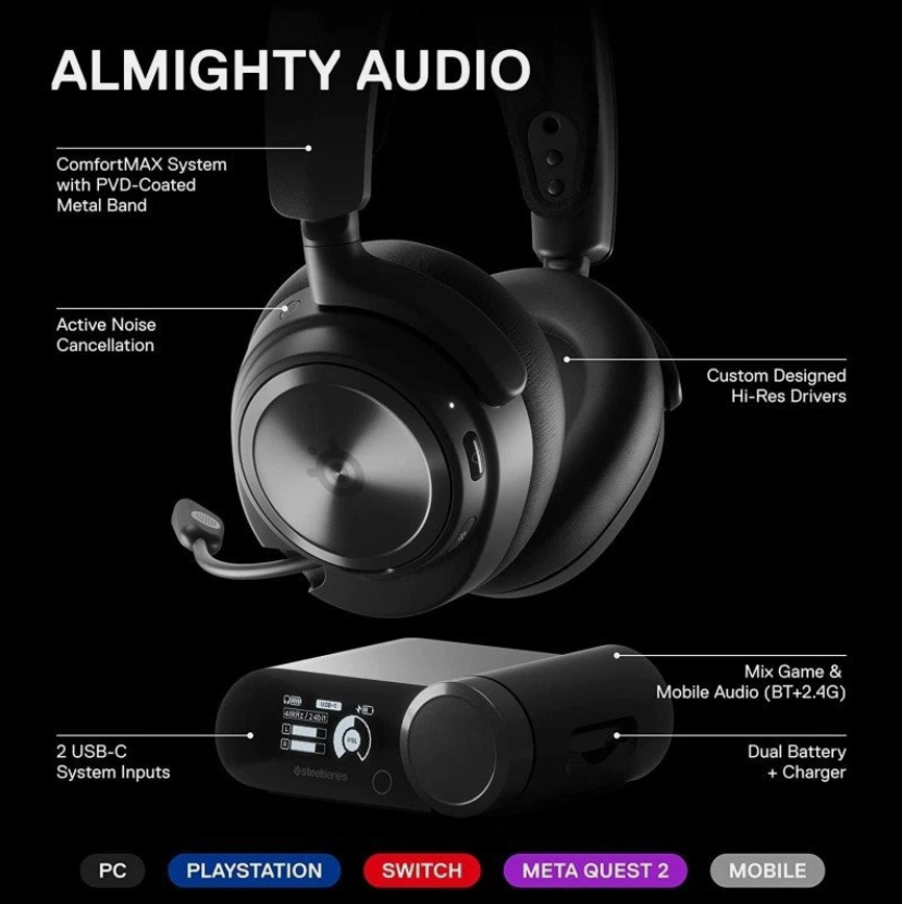 SteelSeries Arctis Nova Pro Kablosuz Kulaklık