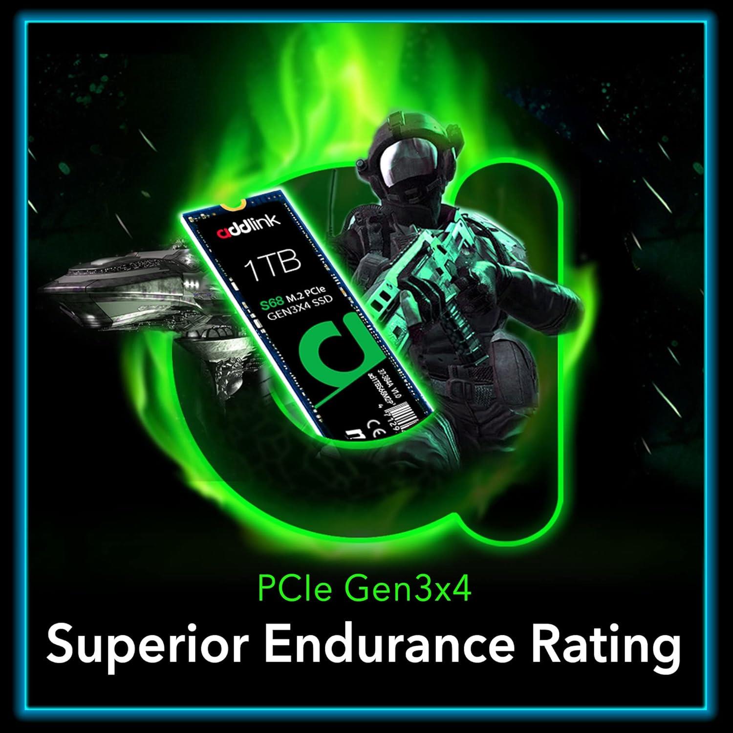 Addlink S68 1TB 3100/1700 MB/s M.2 PCIe GEN3x4 NVMe SSD AD1TBS68M2P