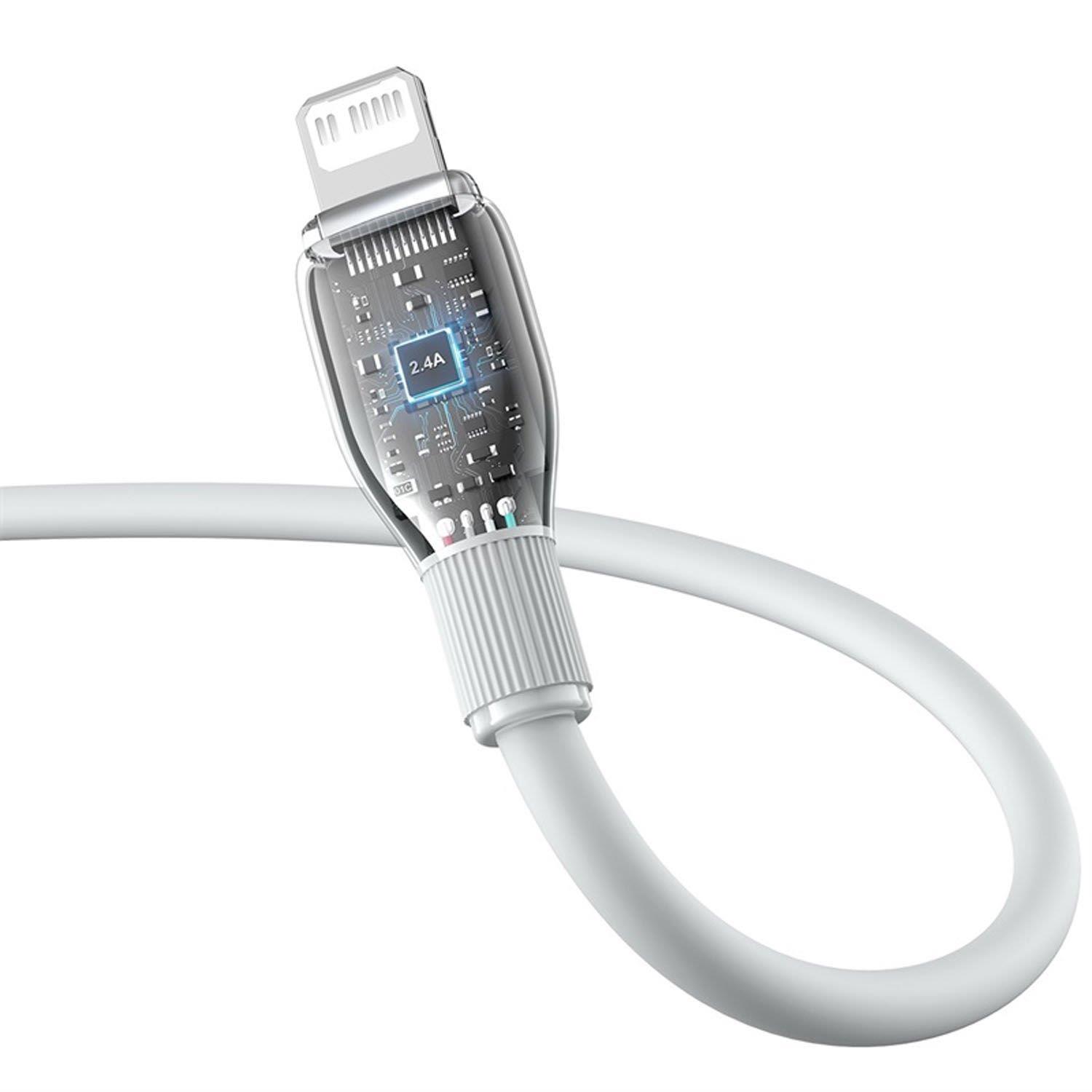 Baseus Pudding Hızlı Şarj Özellikli Type-C to Lightning 20W Kablo 1.2 M Beyaz
