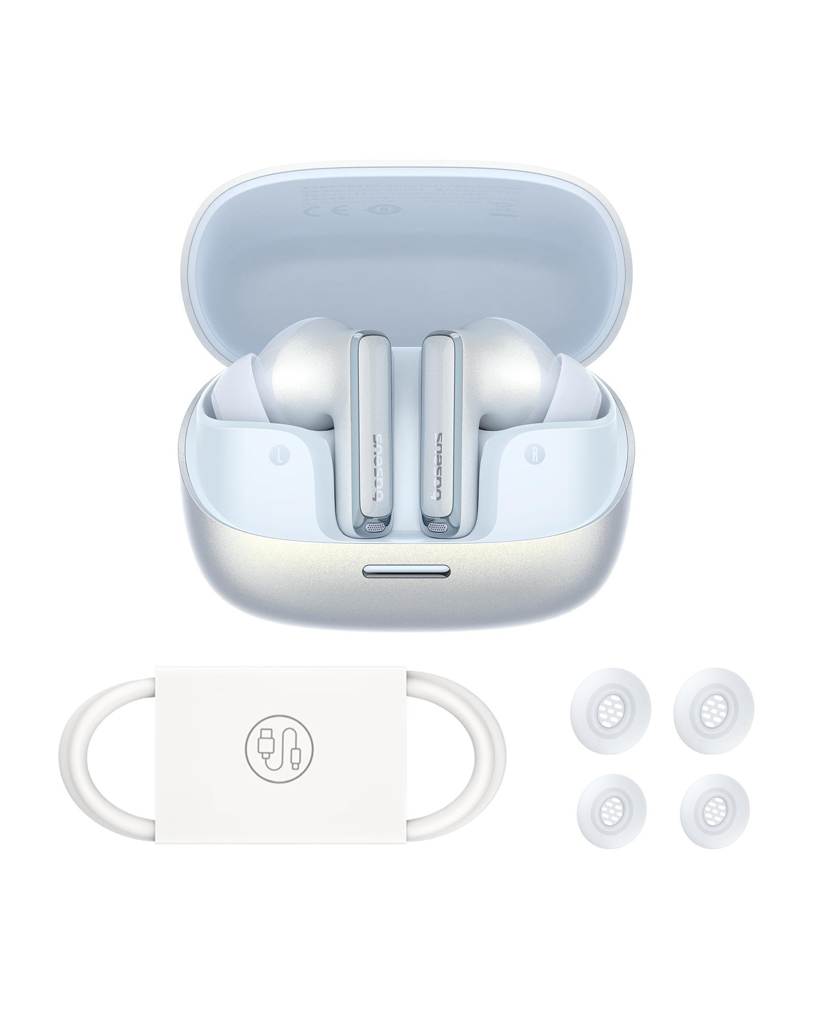 Baseus Bowie M2s Pro Hybrid ANC, Kablosuz Kulaklık, Beyaz