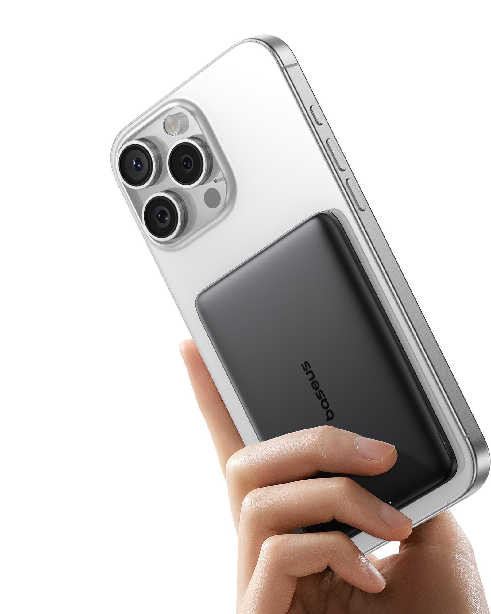 Baseus AM41 Picogo 0.3'' Ultra İnce 5000mAh MagSafe Kablosuz Powerbank, Siyah