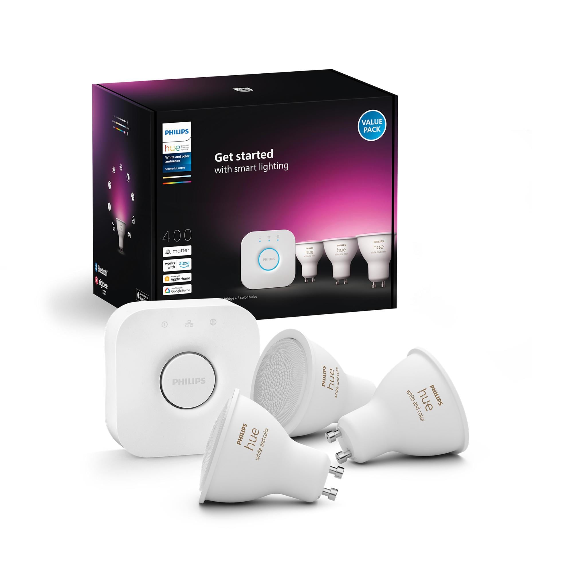 Philips HueWCA 4.2W GU10 Renkli Spot Akıllı Ampul 3'lü Başlangıç Seti