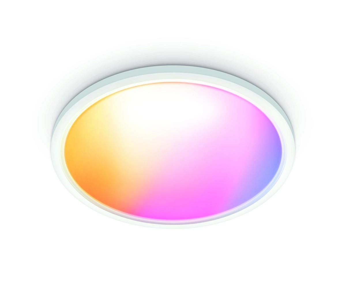 Wiz SuperSlim 22W Beyaz Sıva Üstü RGB Akıllı LED Yuvarlak Panel Tavan Armatürü 42 cm çapında 2600 Lumen