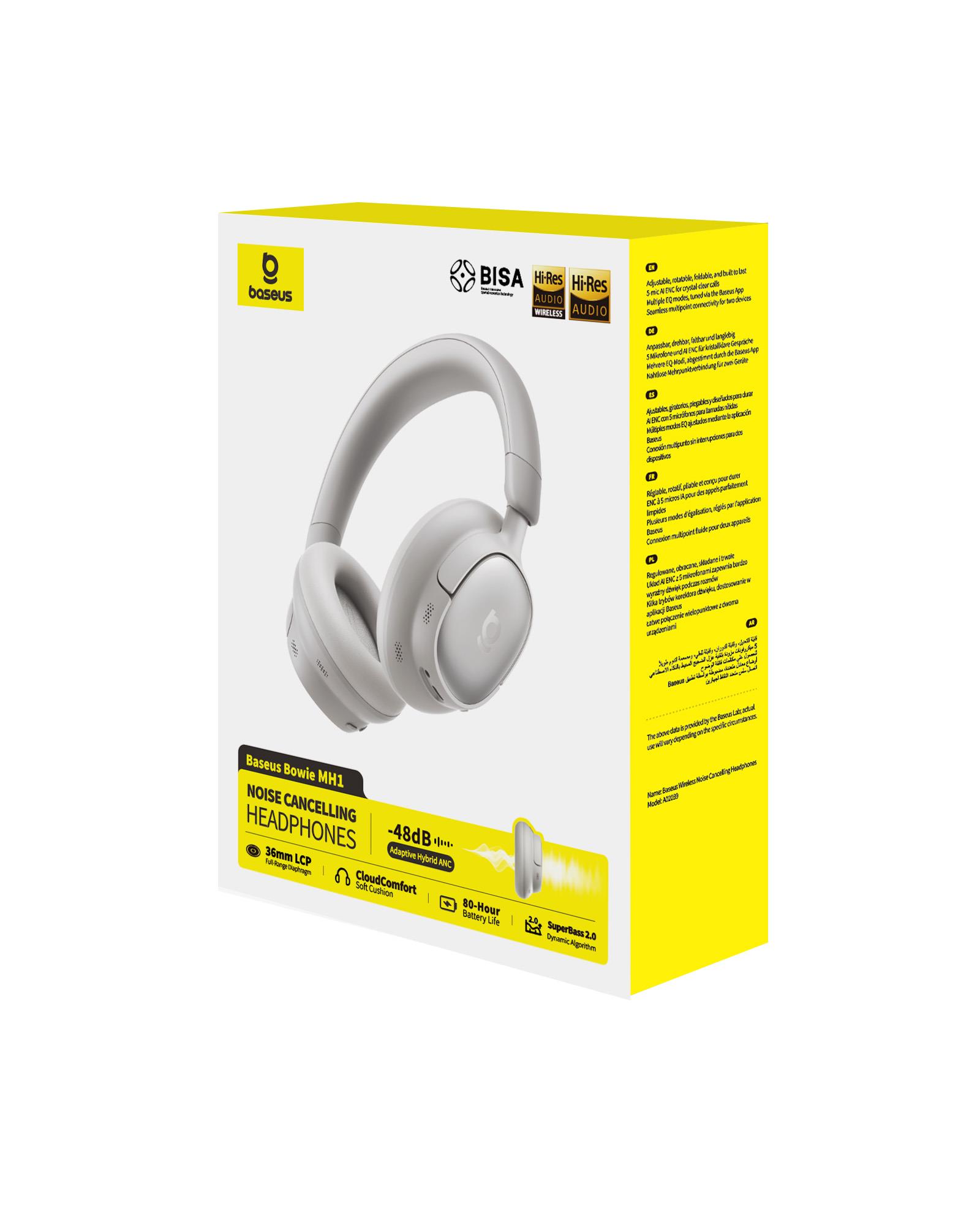 Baseus Bowie MH1 Gürültü Engelleyici Kulaküstü Kulaklık - Gri