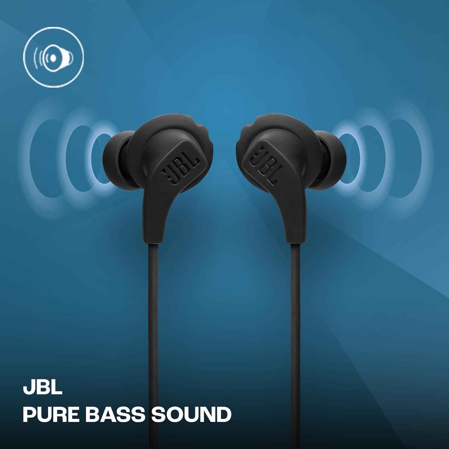 JBL Endurance Run2 Kablolu Kulaklık IE CT - Siyah