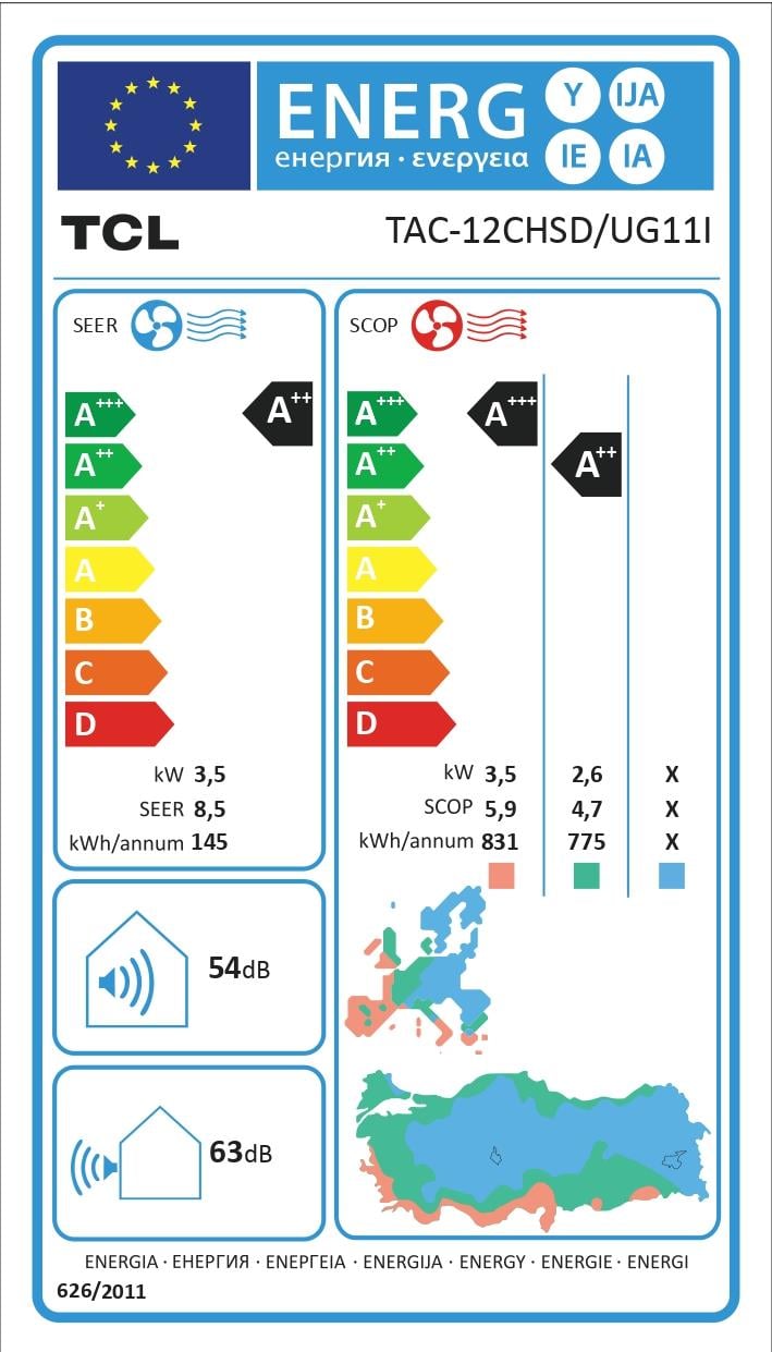 TCL VoxIn 12.000 BTU Klima - Rüzgarsız Hava, T-AI Enerji Tasarrufu, Wi-Fi Özellikli (TAC-12CHSD/UG11I)