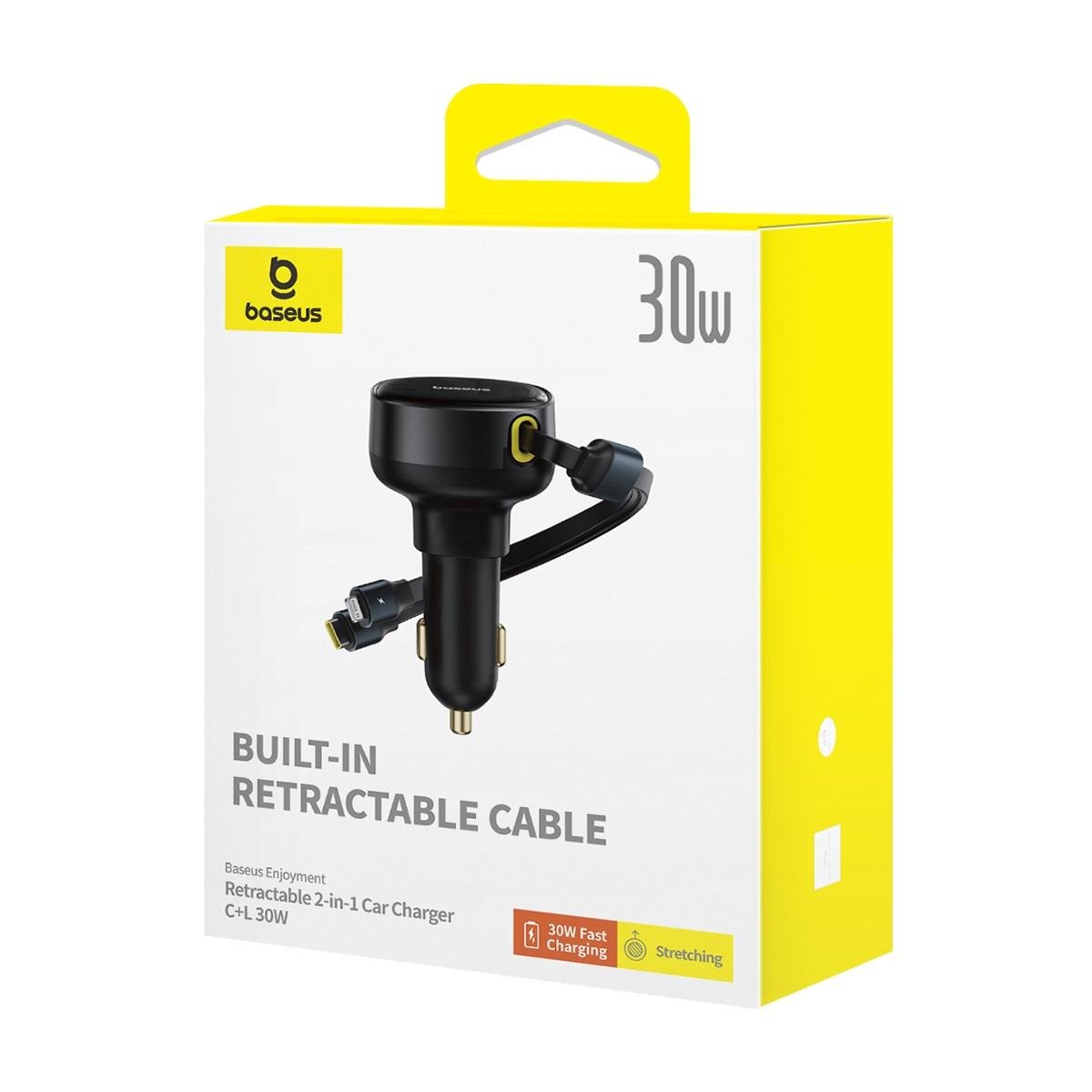 Baseus Enjoyment C+L 30W Araç Şarj CihazıSiyah