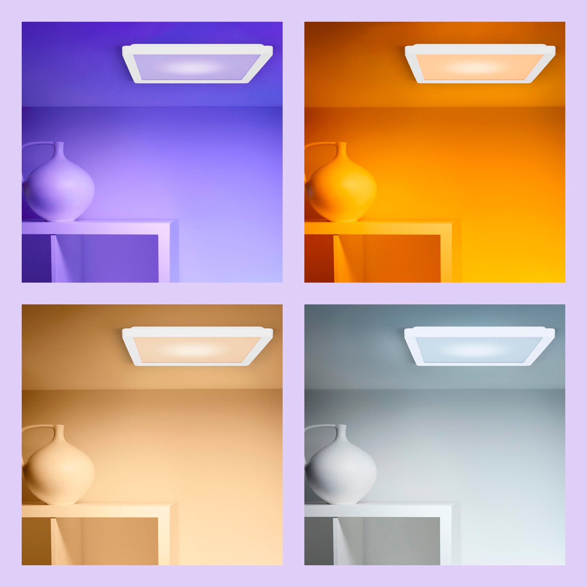 Wiz Siyah Akıllı Sıva Üstü RGB Kare Panel Tavan Armatürü 17W