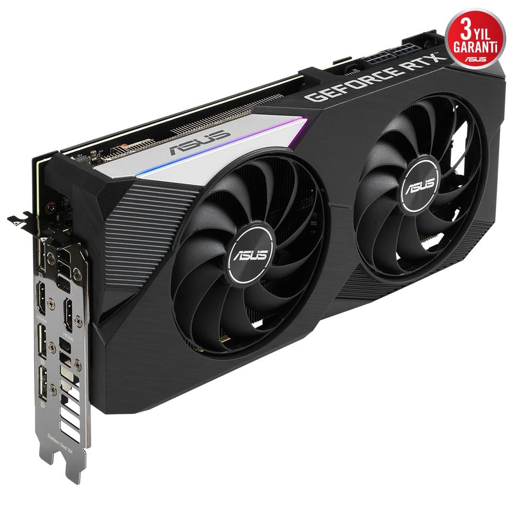 ASUS GEFORCE DUAL-RTX3070-O8G-V2 8GB GDDR6 256bit 1800 MHz 2xHDMI 3XDP EKRAN KARTI