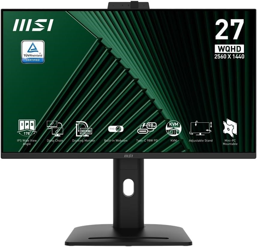 MSI 27 PRO MP275QPDG 2560x1440 (WQHD) 16:9 FLAT IPS 100HZ 1MS ADAPTIVE-SYNC PIVOT MONITOR