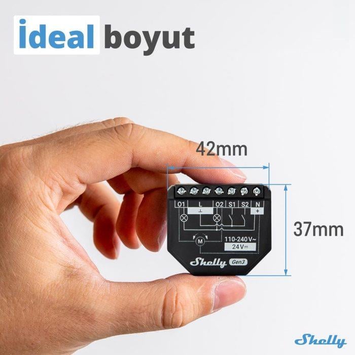 Shelly 2PM Gen3 Enerji Ölçümlü 2 Kanallı Akıllı Röle