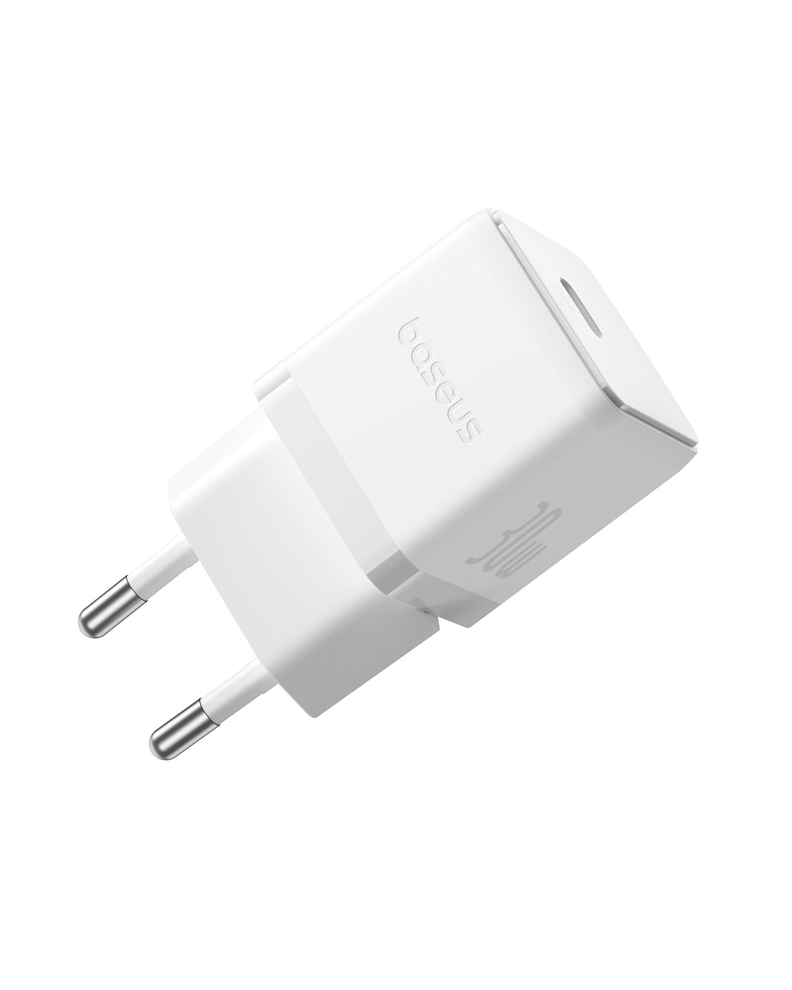 Baseus Palm USB-C Ultra Mini Hızlı Şarj Aleti 30W, Beyaz