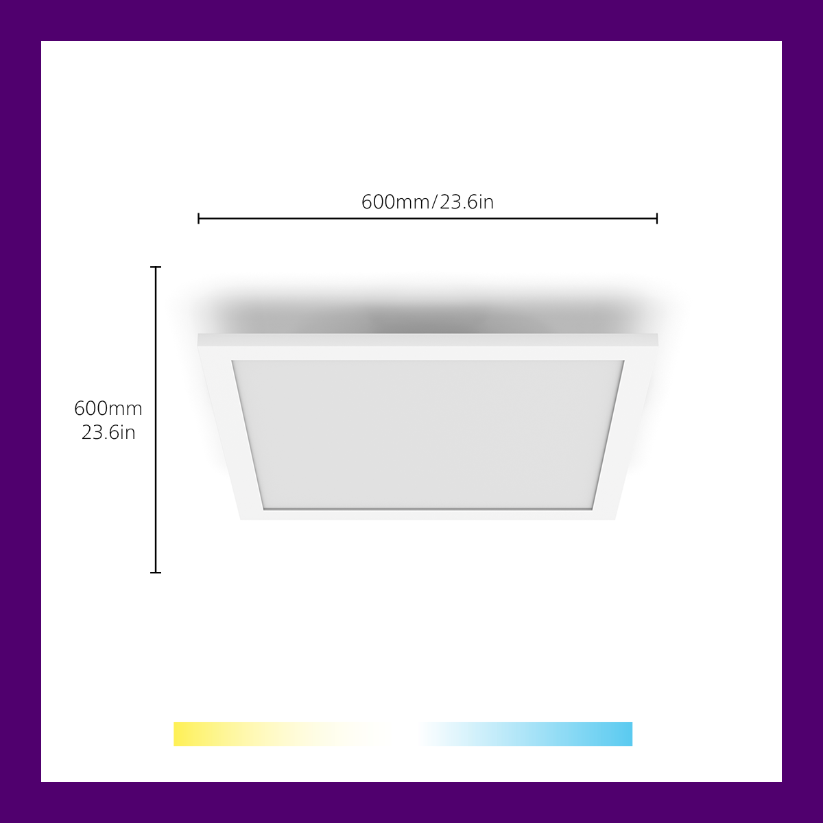 Wiz Beyaz Akıllı Sıva Üstü RGB Kare Panel Tavan Armatürü 36W