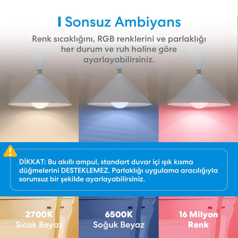 Meross Akıllı Rgb Ampül 810L/9W MSL120