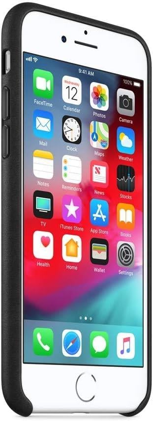 Apple iPhone 8 - 7 Deri Kılıf Siyah
