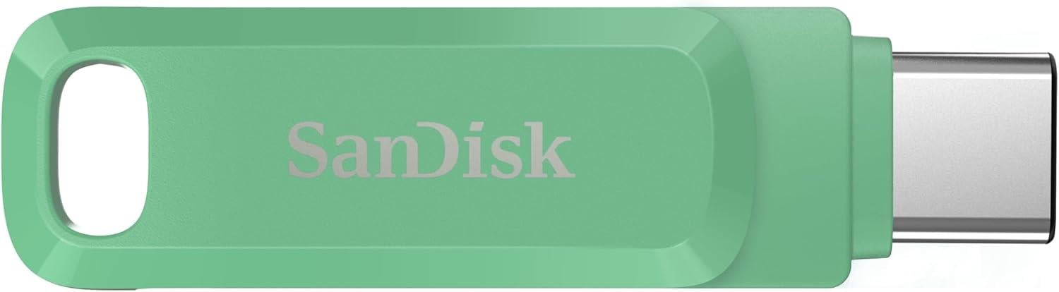 SanDisk Ultra Dual Drive Go USB Type-C 256 GB (Android akıllı telefon bellek, USB Type-C bağlantısı, 400 MB/s okuma hızı, Absint yeşili