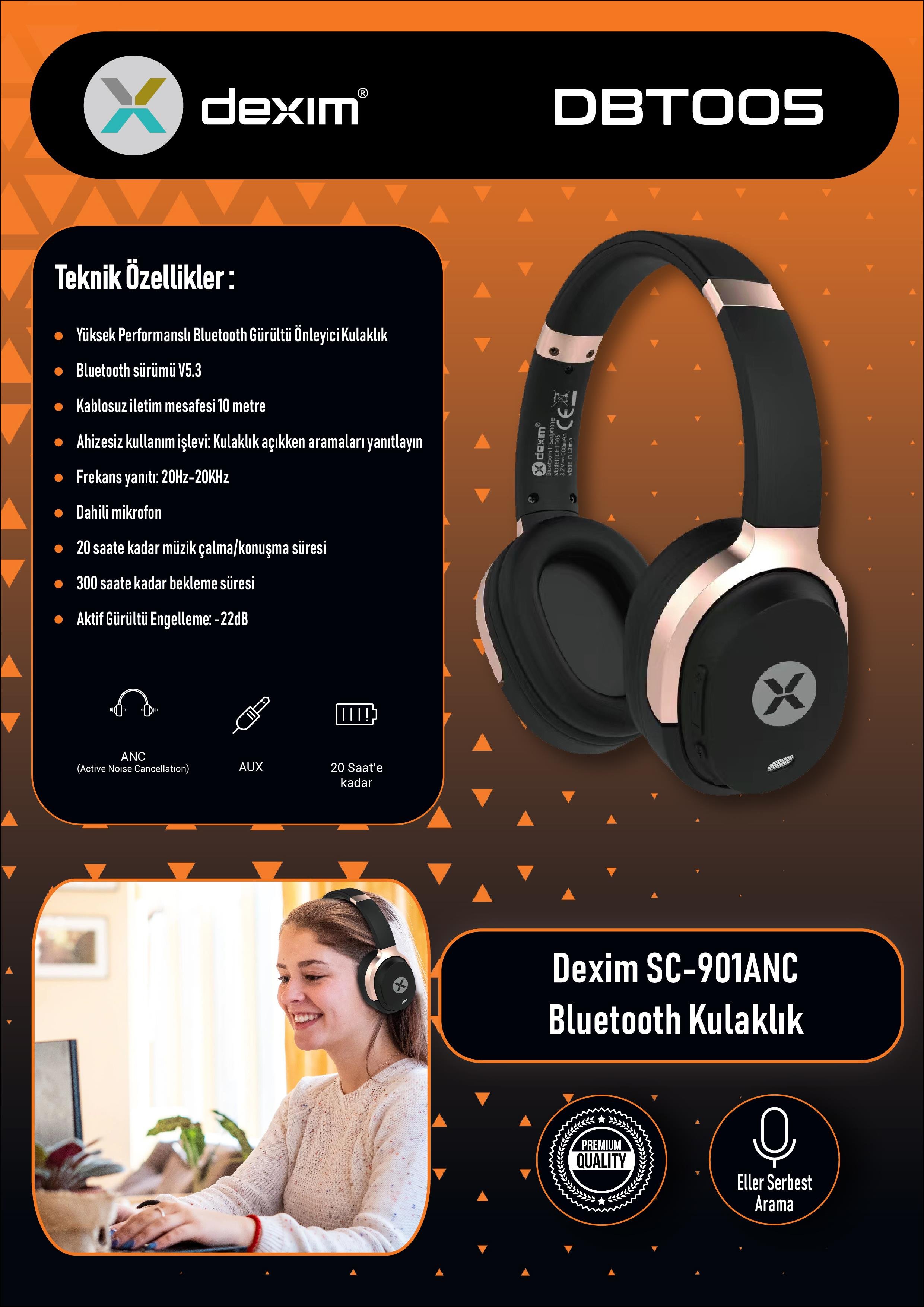 Dexim SC-901 ANC Bluetooth Kulaklık
