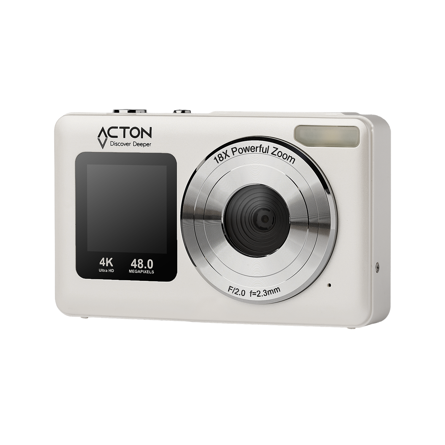 Acton Selfix Dijital Fotoğraf Makinesi - Beyaz