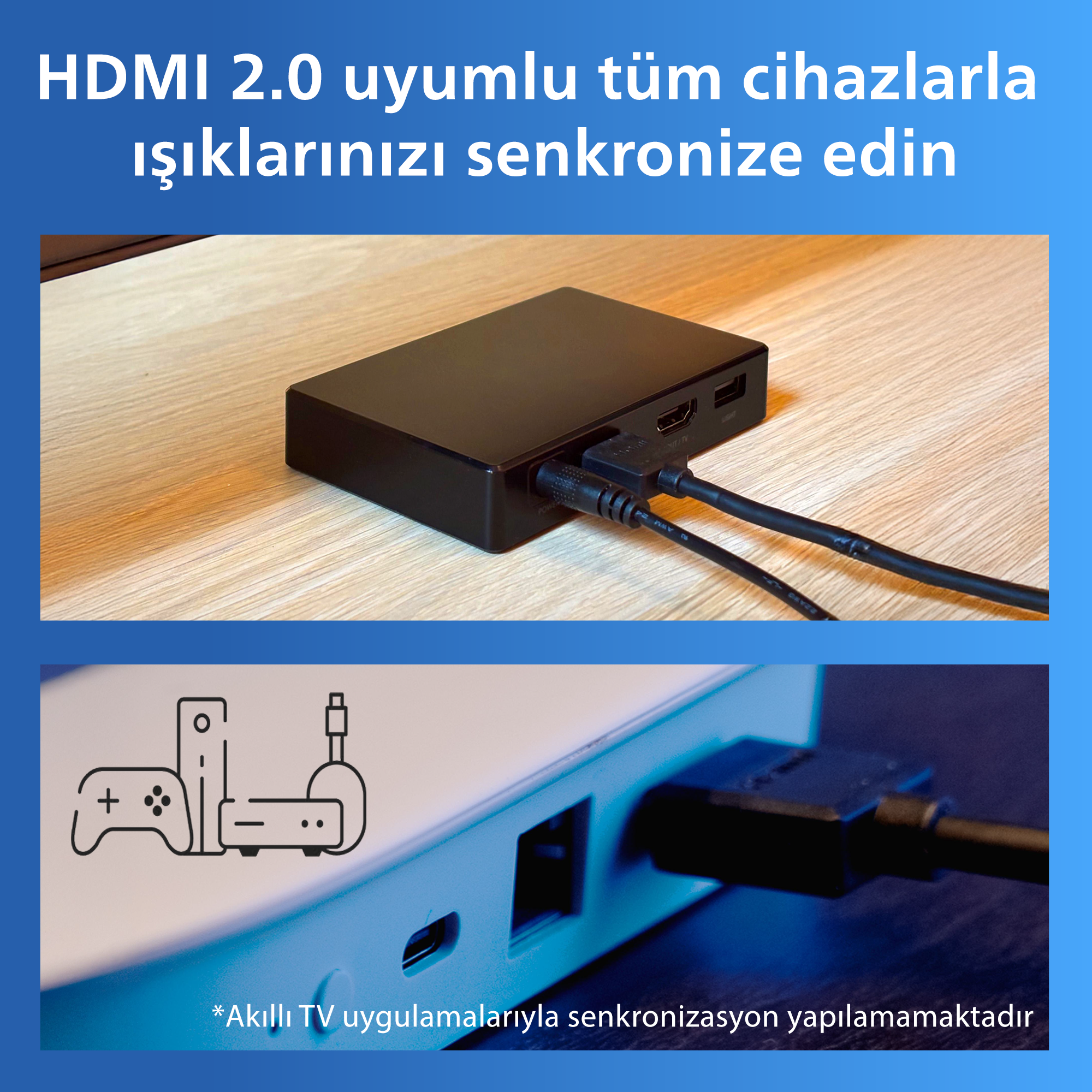 Philips Smart Lighting HDMI 2.0 Sync Box Kiti (75