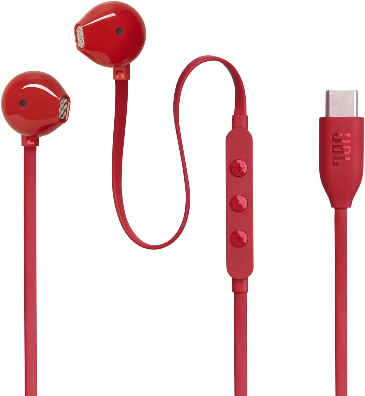 JBL Tune 305C USB-C Kulakiçi Kablolu Kulaklık, Kırmızı