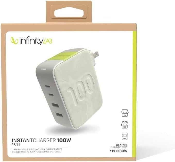InfinityLab InstantCharger 100W 4 USB Şarj Cihazı, Beyaz