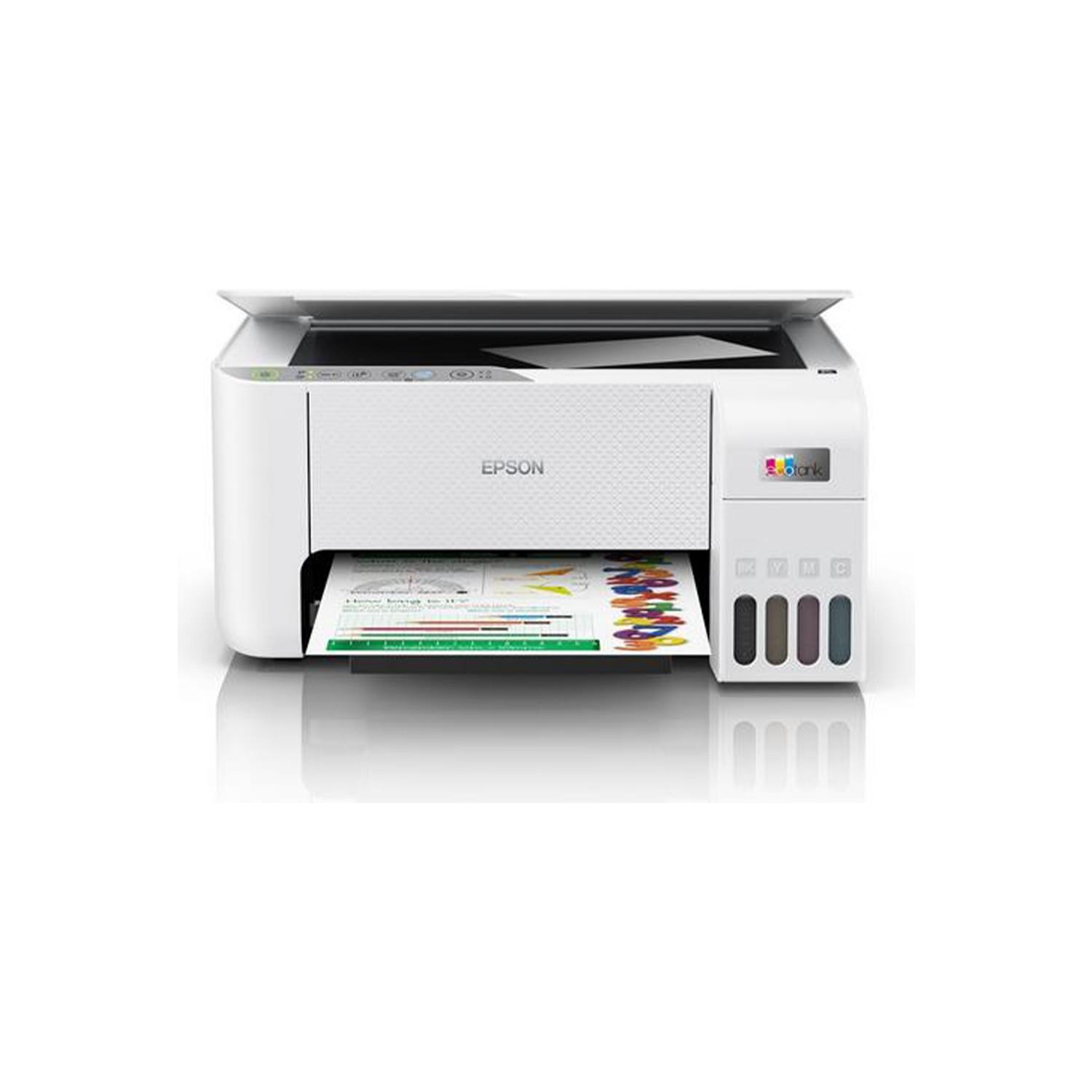 Epson EcoTank L3256 Renkli Tanklı Yazıcı Baskı-Tarama- Kopya - (USB, WiFi, Wi-Fi Direct) + Orjinal Epson Mürekkep + 500'lü A4 Kağıt