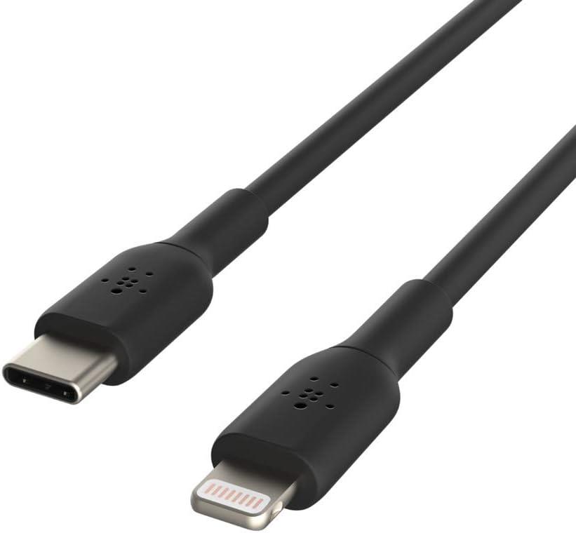 Belkin USB-C - Lightning Kablosu (Hızlı Şarj Kablosu) Hızlı Şarj MFi Sertifikalı USB-C Kablosu (Siyah,1M)
