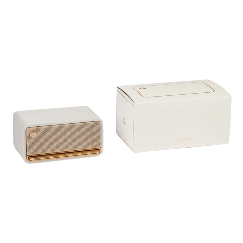 Edifier MP230 20W RMS Bluetooth 5.0 Retro Tasarımlı Taşınabilir Kablosuz Hoparlör – Ahşap Kabin, AUX/USB-C/TF Kart - Beyaz