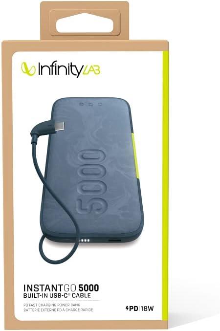 InfinityLab by Harman - InstantGo Powerbank 5000 mAh, USB-C, Mavi