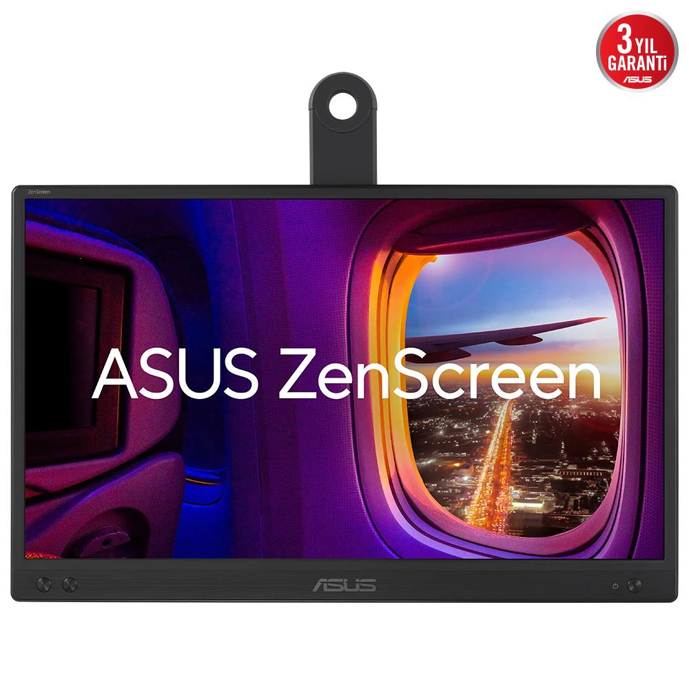 ASUS ZENSCREEN MB166CR 15 6INCH TASINABILIR USB MONITOR IPS 1920x1080 5MS USB-C 3YIL MAT EKRAN USB-C to A ADAPTOR DUSUK MAVI ISIK Monitör