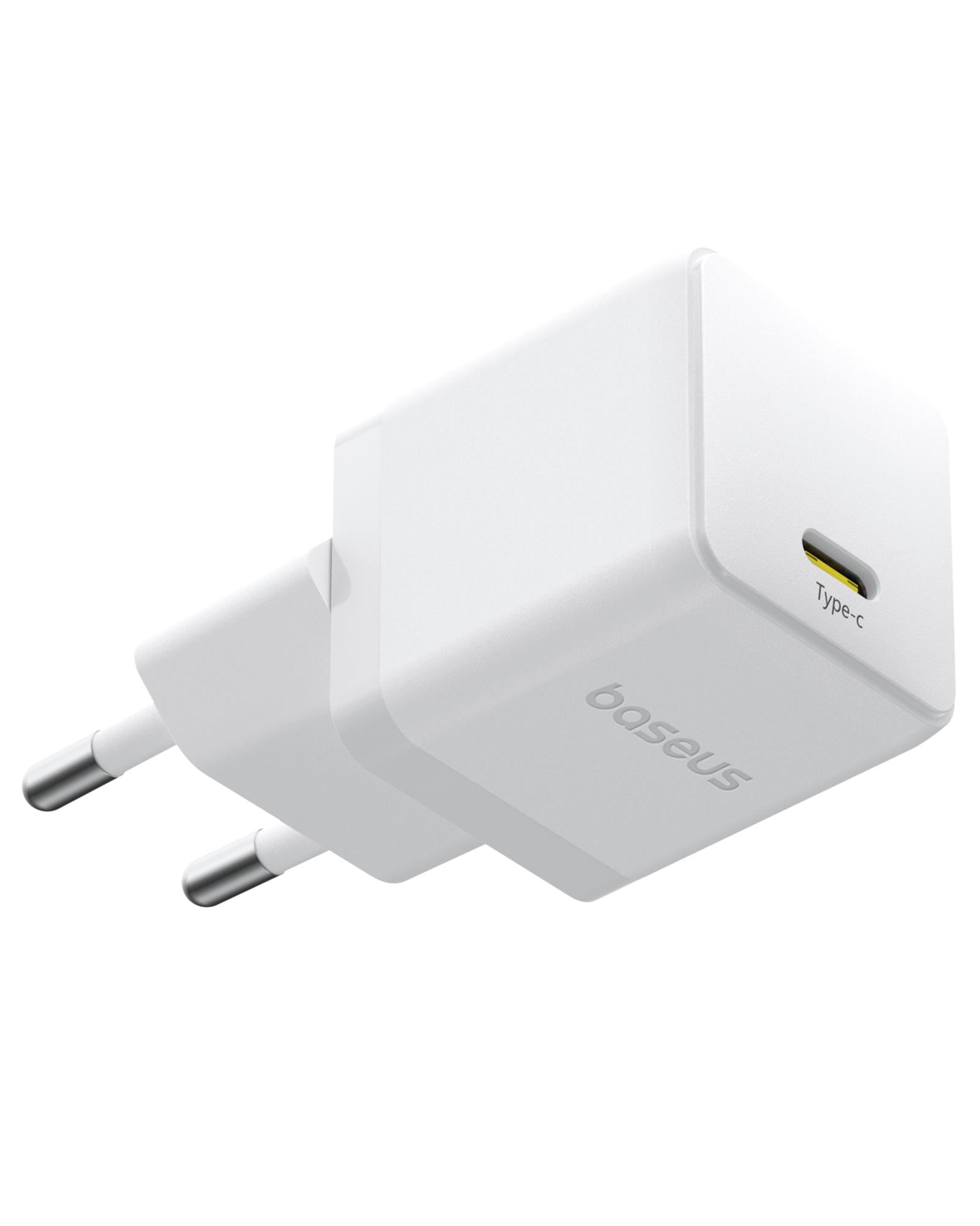 Baseus Palm USB-C Ultra Mini Hızlı Şarj Aleti 20W, Beyaz