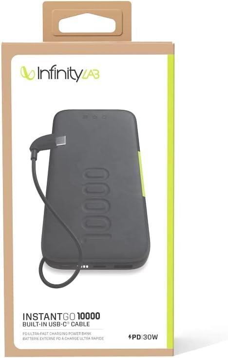 InfinityLab by Harman - InstantGo Powerbank 10000 mAh, USB-C, Siyah
