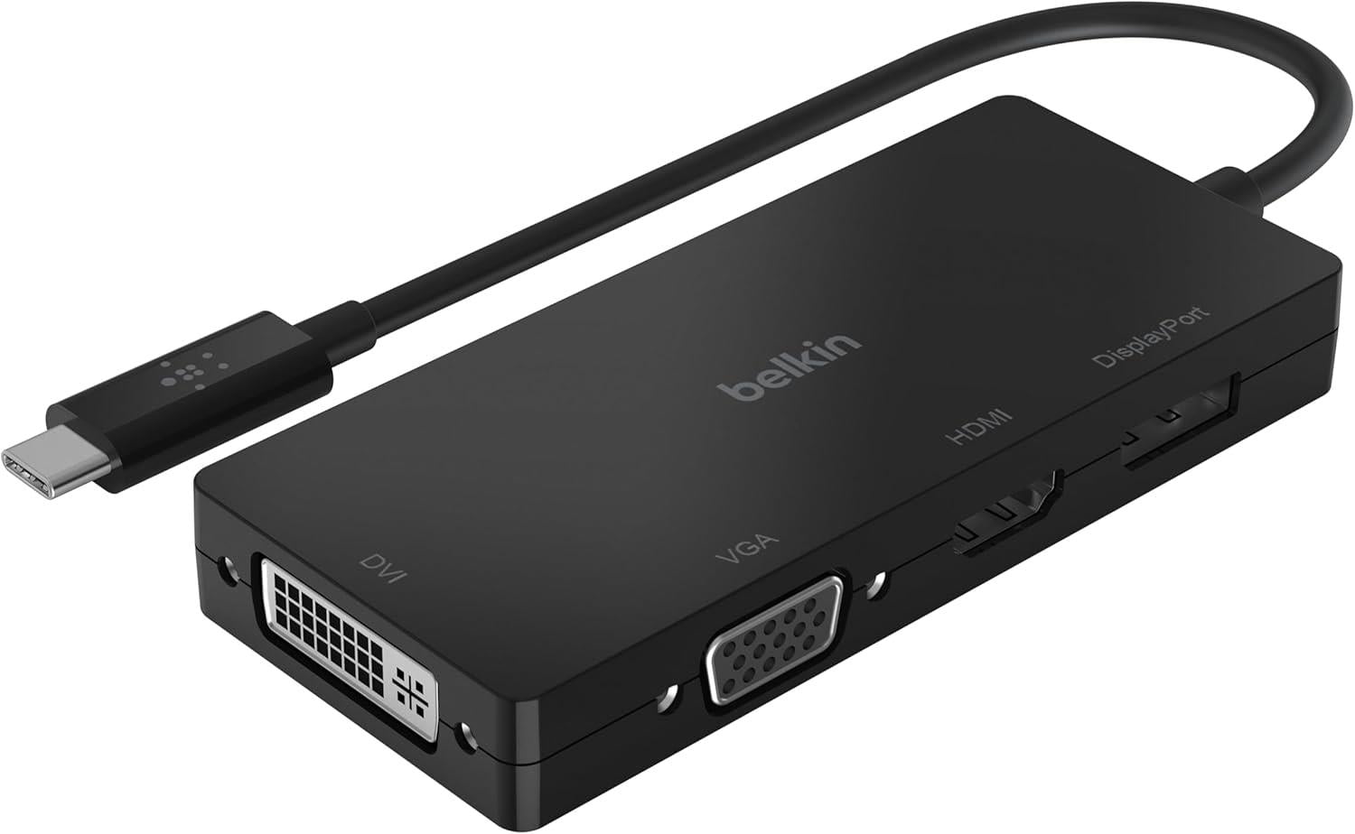 Belkin Multiport USB-C Adaptörü (VGA, DVI, 4K HDMI, 4K DisplayPort özellikli USB-C Video Adaptörü)