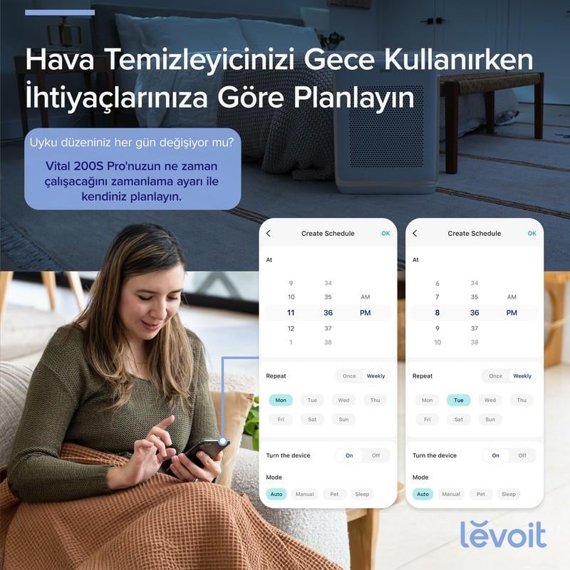 Levoit Vital 200S Pro Akıllı Gerçek HEPA Hava Temizleme Cihazı