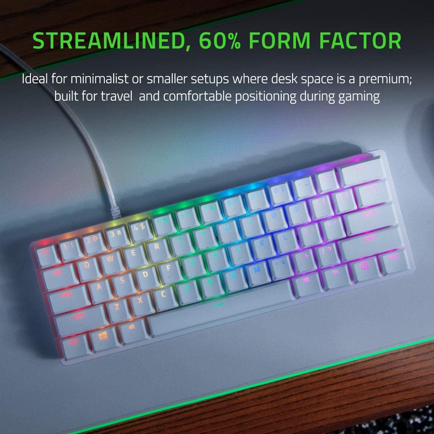 Razer Huntsman Mini %60 Oyun Klavyesi, Mercury White - RZ03-03390400-R3M1