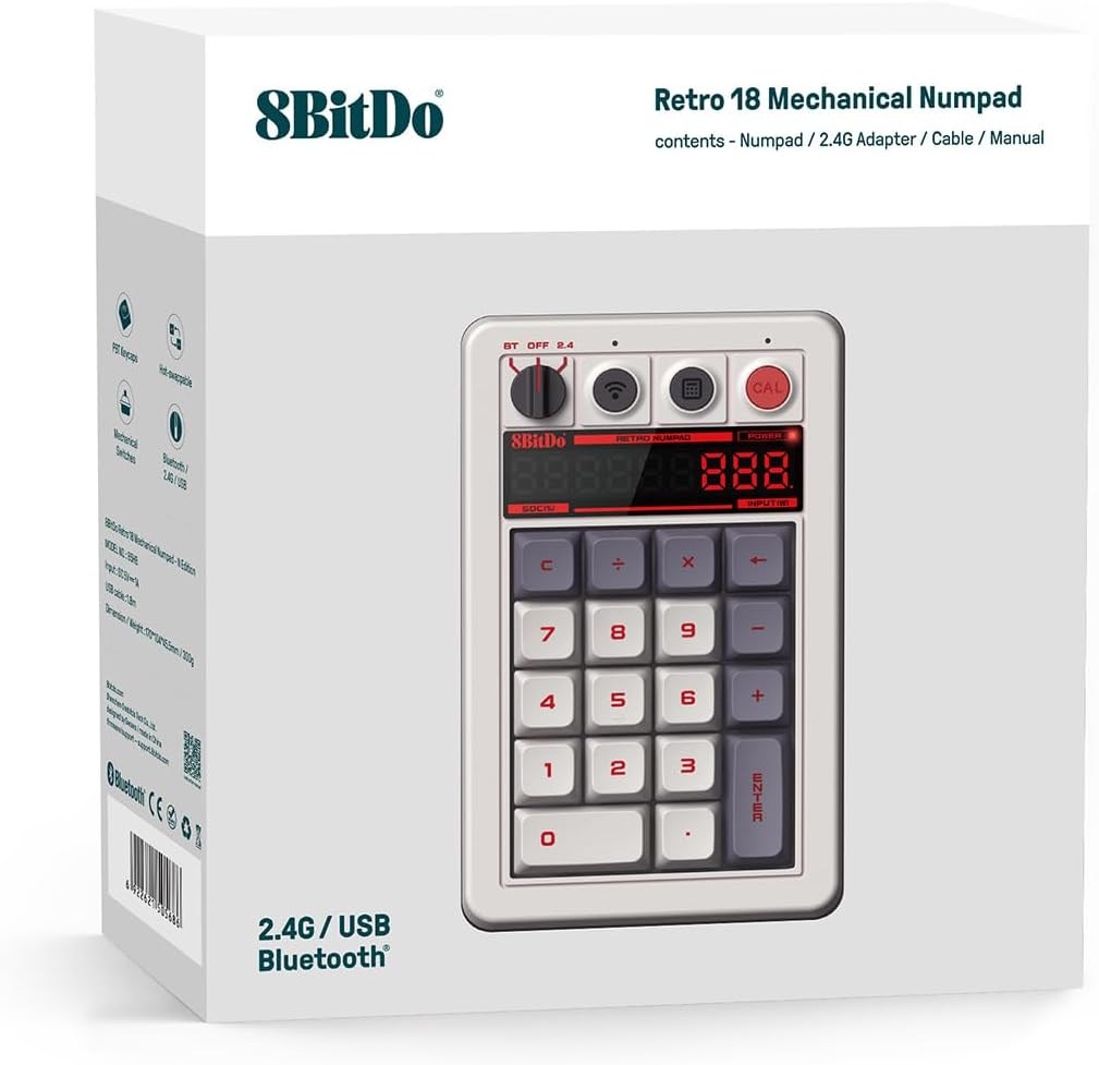 8BitDo Retro 18 N Edition Mekanik Numpad